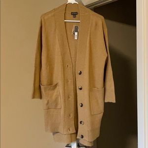The Limited XS women's long camel-color cardigan